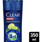 Clear Men 3ın1 Yağlanma Karşıtı Şampuan & Duş Jeli Sülfatlı 350 ml Arındırıcı Etki