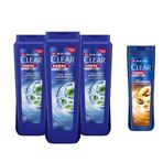Clear Men Cool Sport Menthol 3x600 ml Şampuan + Kahve Çekirdeği Özlü 350 ml Şampuan