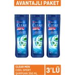 Clear Men Cool Sport Şampuan 3 x 350ML