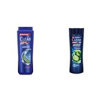 Clear Men Erkek Şampuan Cool Sport Menthol Kepeğe Karşı Etkili 600 ml ve Clear Men Kepeğe Karşı Etkili Şampuan Maksimum Ferahlık 350 ml