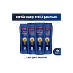 Clear Men Kepeğe Karşı Etkili Şampuan Cool Sport Menthol 600 ml x4
