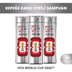 Clear Men Kepeğe Karşı Etkili Şampuan Scalp Edition Fifa World Cup 330 ml X3