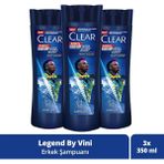 Clear Men Vinícius Júnior Kokusuz Şampuan Seti 3x350 ml Sürdürülebilir Pamuk Karışımı Malzeme