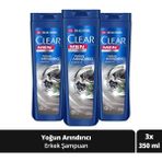 Clear Men Yoğun Arındırıcı Şampuan 350 ml x 3 Adet Kepeğe Karşı Etkili Bitki Özlü Belirginleştirici