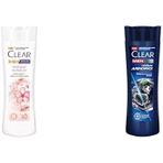 Clear Şampuan Yumuşak Parlak 350 Ml X2 + Clear Men Şampuan Yoğun Arındırıcı Kömür Ile 350 Ml X2