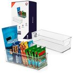 ClearSpace Plastik Kiler Organizasyonu ve Gıda Saklama Kutusu - Harika Mutfak Organizasyonu ve Mutfak Saklama - Buzdolabı Düzenleyici Kutuları, Kiler Saklama - 2'li Paket
