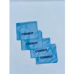 Cleenest Yüksek Kaliteli Kaşmir İpliğinden Üretilmiş Temizleme Bezi Gözlük Temizleme Bezi Ekranlar, Tabletler için, 4 Adet, (15 x 18 cm) Turkuaz