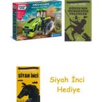 Clementoni Mekanik Laboratuvarı - Çiftlik Traktörü Oyuncak + Dünyanın Merkezine Yolculuk + Siyah Inci Hediye