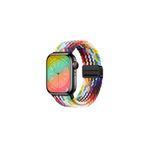 clemon Watch 38mm-40mm-41mm 12345678 Se Uyumlu Flexi Magnet Kordon (Güçlü Mıknatıs) Gökkuşağı