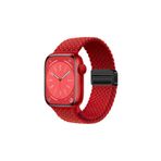 clemon Watch 38mm-40mm-41mm 12345678 Se Uyumlu Flexi Magnet Kordon (Güçlü Mıknatıs) Kırmızı