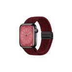 clemon Watch 38mm-40mm-41mm 12345678 Se Uyumlu Flexi Magnet Kordon (Güçlü Mıknatıs) Koyu Kırmızı