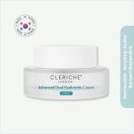 CLERICHE LONDON Advanced Dual Hyaluronic Krem 50ML - Çift Moleküllü Hyaluronik Asit + Niacinamide + Adenosine - Zengin Nemlendirici, Kırışıklık Karşıtı ve Bariyer Onarıcı Yüz Kremi - Made in Korea
