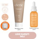 Clerie C Vitamini Serum & Cilt Beyazlatıcı Krem Ikili Set – Leke Karşıtı, Antioksidan Destekli, Aydınlatıcı, Cilt Tonu Eşitleyici ve Parlaklık Veren Cilt Bakım Rutini