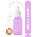 Clerie Morluk, Koyu Halka ve Torbalanma Karşıtı Kahve Çekirdeği Özlü Göz Altı Bakım Serumu, Hyaluronik Asit + Niacinamide + Ceramid + Antioksidan Kafeinli Peptid İçeren Serum