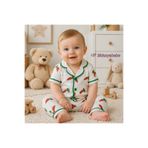 cles couture Havuç desenli 2li bebek pijama takımı -%100 PAMUKLU