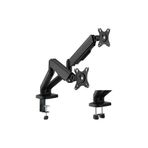 Cletech Çiftli Monitör Kolu 17-32 Inç | Yaylı Dengeleyici | 360° Döner | Dual Monitor Stand | 2x 9 kg Kapasi