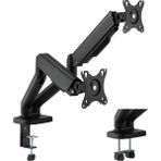 Cletech Çiftli Monitör Kolu 17-32 Inç | Yaylı Dengeleyici | 360° Döner | Dual Monitor Stand | 2x 9 kg Kapasiteli