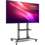 Cletech Raflı LCD TV / Monitör / Akıllı Tahta Ekranı Sehpası 55” – 86” - Siyah - Renk