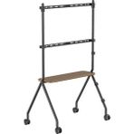 Cletech Tekerlekli Şövale Tv Standı 49-80 Inç | Raflı | 50 kg Taşıma Kapasiteli | Mobil Tv Sehpası