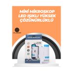 Clevora Portatif El Mikroskop – LED Işıklı, Aynı Anda Net Odaklama