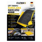 clewax Çift Taraflı Mikrofiber Yıkama Kurulama Cila Kalın Bez 40x40 400 Gsm Araba Temizlik Bezi