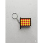 Clicker Hakem Anahtarlık, Bayrak Anahtarlık, Damalı, 4X3cm