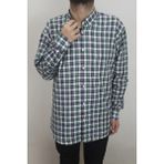 Cliente Erkek Ekose Kareli Rahat Kalıp Tek Cepli Uzun Kollu Yazlık Battal Gömlek - Yeşil - 2XL