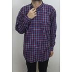 Cliente Fistan Store Erkek Bordo Ekose Kareli Rahat Kalıp Tek Cepli Uzun Kollu Yazlık Battal Gömlek - 2XL
