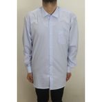 Cliente Fistan Store Erkek Mavi Düz Klasik Kesim Rahat Kalıp Tek Cepli Uzun Kollu Yazlık Battal Gömlek - 2XL