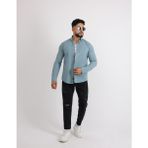 Cliento Adel Paraşüt Kumaş Uzun Kollu Modern Erkek Gömlek - Mint