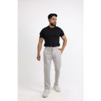 cliento Modern Tarz Desenli Örme Jogger Erkek Pantolon Taş 2XL