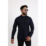 Cliento Şık ve Modern Likralı Pamuk Armürlü Kumaş Slim Fit Erkek Gömlek - 2XL - Lacivert