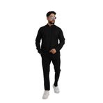 Cliento Şık ve Modern Likralı Pamuk Armürlü Kumaş Slim Fit Erkek Gömlek - 2XL - Siyah