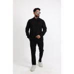 Cliento Şık ve Modern Likralı Pamuk Armürlü Kumaş Slim Fit Erkek Gömlek - XL - Siyah