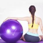 Clifton 65 cm Fitilli Pilates Topu Mor + Pompa