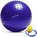 Clifton Dikenli Yoga Pilates Aeorobik Jimnastik Topu 65 cm Mor Pompa Hediyel