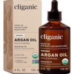 Cliganic Organic Argan Oil, 100% Pure For Hair, Face & Skin Natural Cold Pressed Carrier Oil 4fl - Aromasız