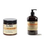 Clinic Pyroo Keratin Saç Bakım 500 ml Şampuan + Alkolsüz Keratin 500 ml Saç Bakım Maskesi