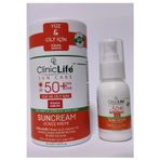 Cliniclife 50 Faktör 50 ml E Vitaminli Leke Karşıtı ve Aydınlatıcı Yüz Güneş Kremi