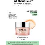 Clinique All About Eyes Göz Çevresi Kremi 15 ml – Şişlik ve Mor Halkaları Azaltan Nemlendirici Bakım