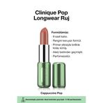 Clinique Pop Longwear™ Gün Boyu Kalıcı Ruj - Renk: Capuccino Pop 3.9g | Saten Bitiş
