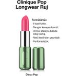 Clinique Pop Longwear™ Gün Boyu Kalıcı Ruj - Renk: Disco Pop 3.9g | Saten Bitiş - Pembe