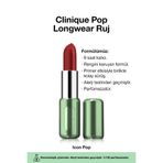 Clinique Pop Longwear™ Gün Boyu Kalıcı Ruj - Renk: Icon Pop 3.9g | Mat Bitiş