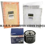 Clio 3 1.4 / 1.6 Benzinli Filtre Bakım Seti (Hava-Yağ-Polen) - Beyaz