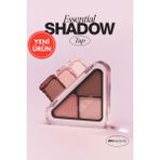 Clio 3 Renk Içeren, Mat ve Işıltılı Bitişli Mini Far Paleti Clıo Essential Shadow Tap 04 Nude Fly