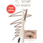 Clio Ince ve Kalın Çizim Sunan, Fırçalı Kaş Kalemi Clıo Sharp So Simple Brow Pencil (02 Ash Brown) - Kahverengi