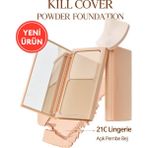 Clio Kill Cover Pudra Fondöten Hafif Yapılı Pürüzsüz Mat Bitişli 21C Lingerie SPF ile Koruma