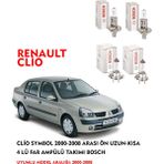 Clio Symbol 2001 Model Ön Uzun-Kısa 4 Lü Far Ampülü Takımı Bosch (Sarı Renk)