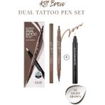 Clio Yarı Kalıcı Kaş ve Makyaj Düzeltici Kalem Seti Clio Kill Brow Dual Tattoo Pen Set (02 Light Brown)