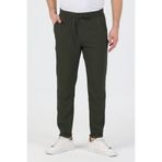 CLIPMAN Erkek Slim Fit Yumuşak Kumaş Likralı Duble Paça Joger Pantolon Haki